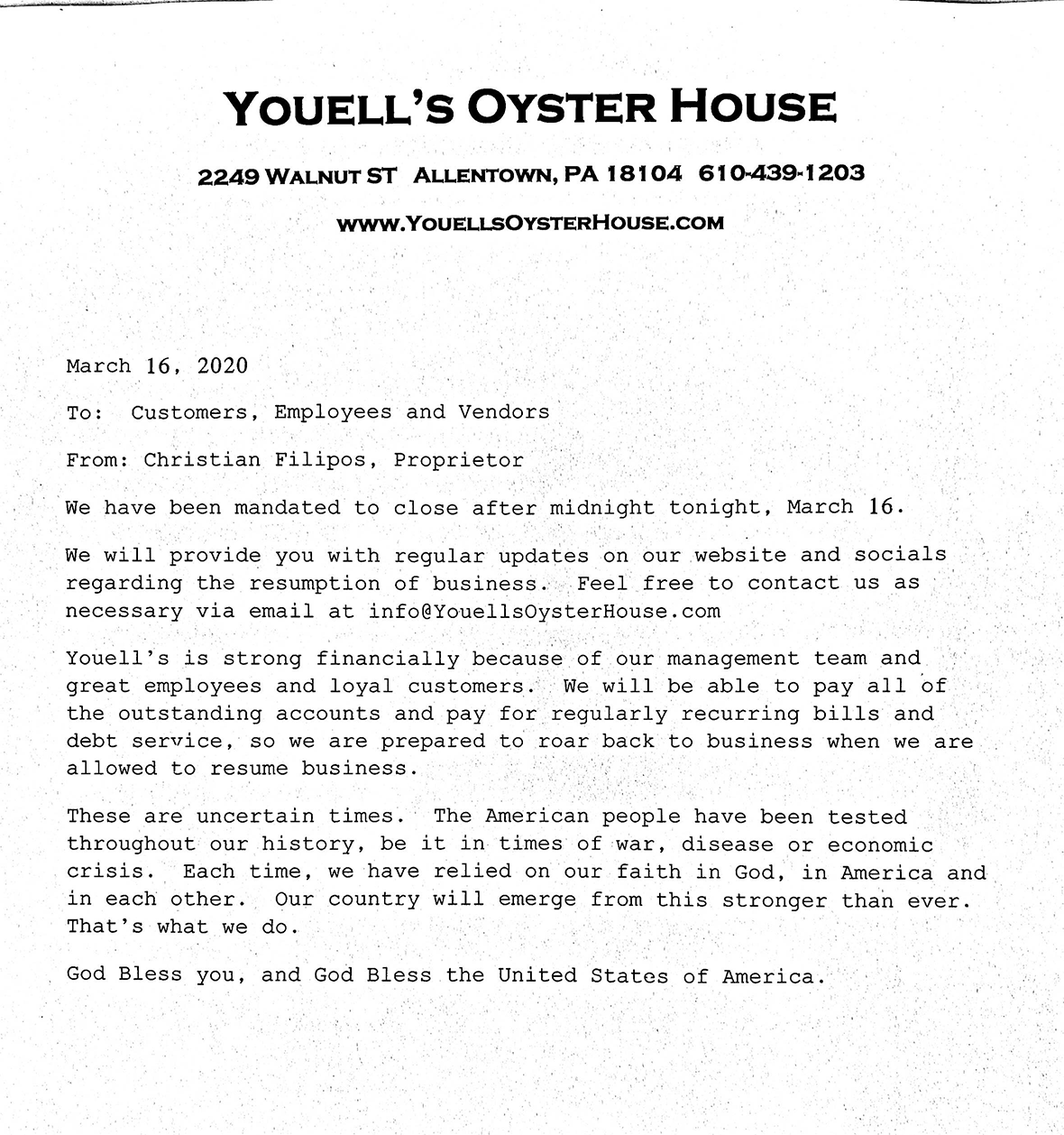 Youell S Oyster House Local Seafood Restaurant Allentown Pa
